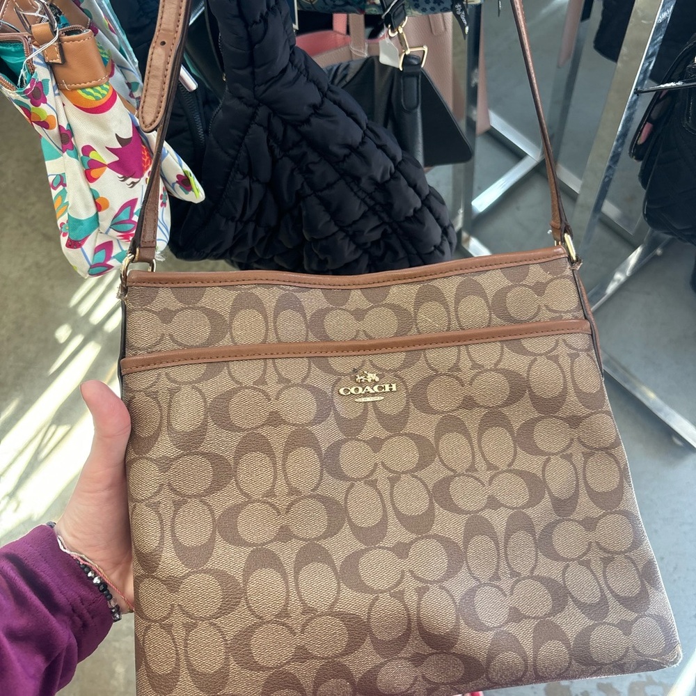 Coach Signature Brown Crossbody Bag